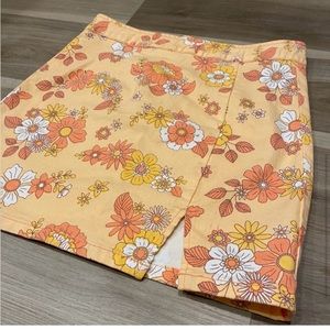 Anthropologie x beavely retro, floral hippie skirt